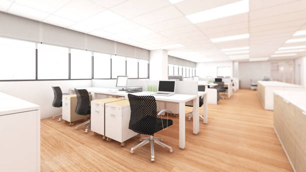 istock Office space for employees to work and corridor,Work area decorated in loft style,3d rendering 1768066798