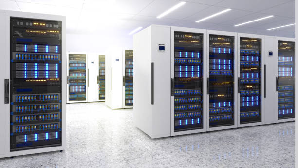 istock Shot of Data Center With Multiple Rows of Fully Operational Server Racks. Modern Telecommunications,Data center cooling,server room,3d rendering 1768073180