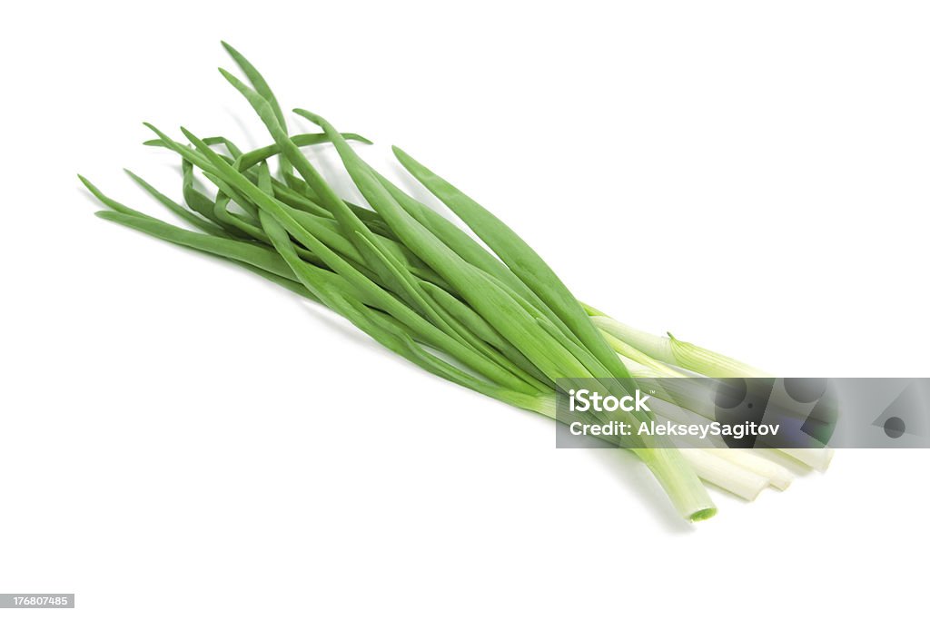 Пучок зеленый лук - Стоковые фото Белый роялти-фри