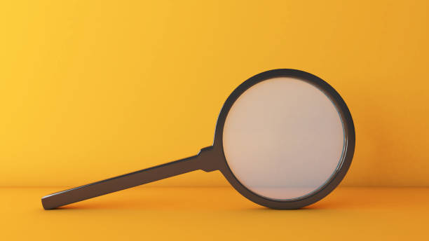 istock Black magnifying glass on yellow background search concept or researching various things,3d rendering 1768075244