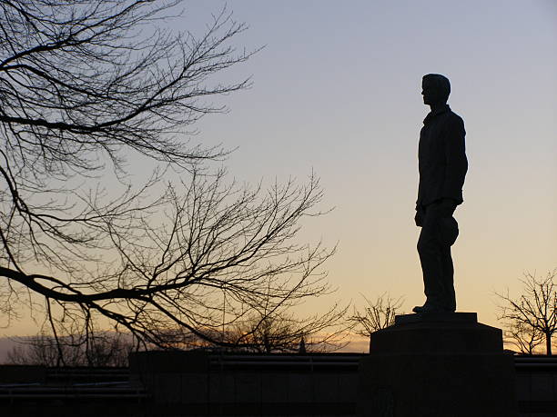 Statue Silhouette stock photo