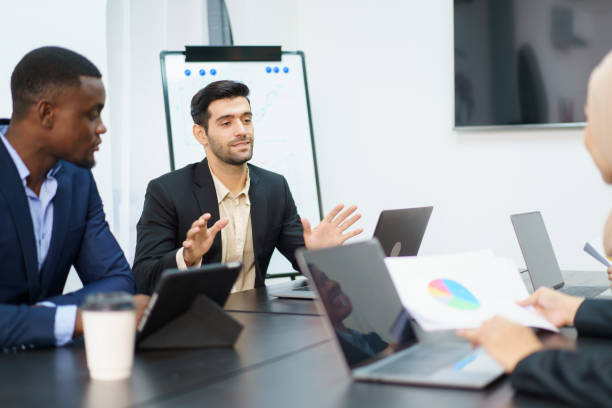 istock Businesspeople in meeting 1768078513
