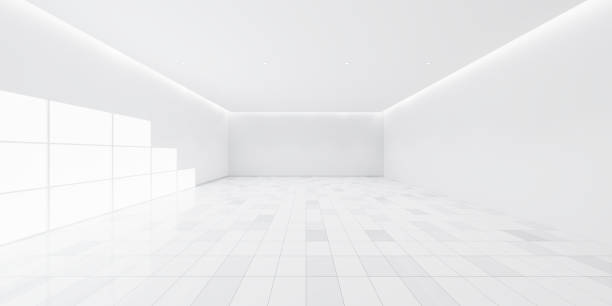istock 3d rendering of empty room and tile floor for background. 1768078942