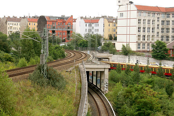 Railway sections in Berlin, district Wedding stock photo