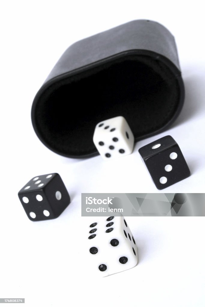 Say Dices on white Black Color Stock Photo