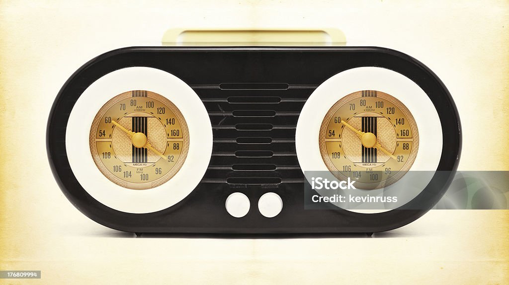 Vintage Radio su Carta vecchia - Foto stock royalty-free di 1980-1989