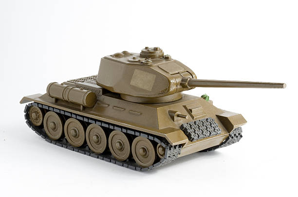 istock Army retro tin tank on isolated background 176810161