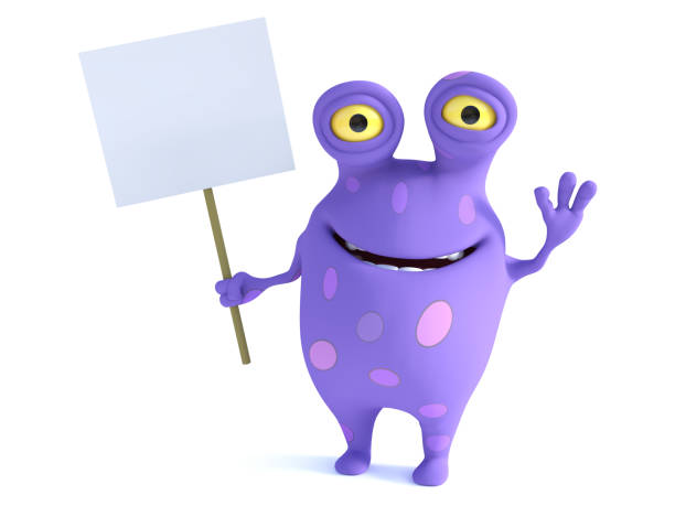 happy cartoon furry 3d monster