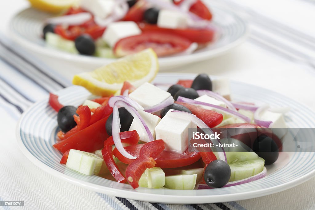 그리스 샐러드 - 로열티 프리 건강한 식생활 스톡 사진