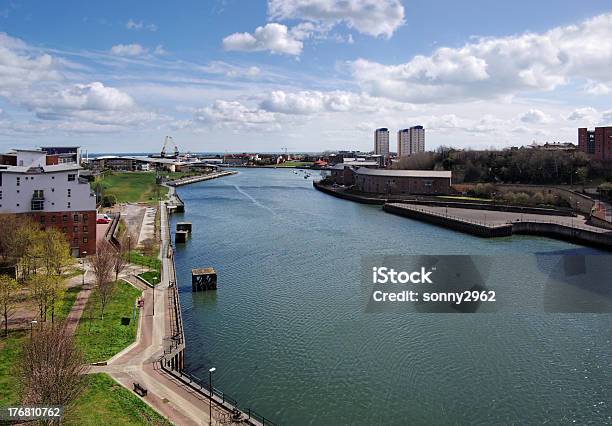 River Wear In Sunderland Stock Photo - Download Image Now - Sunderland, Harbor, City