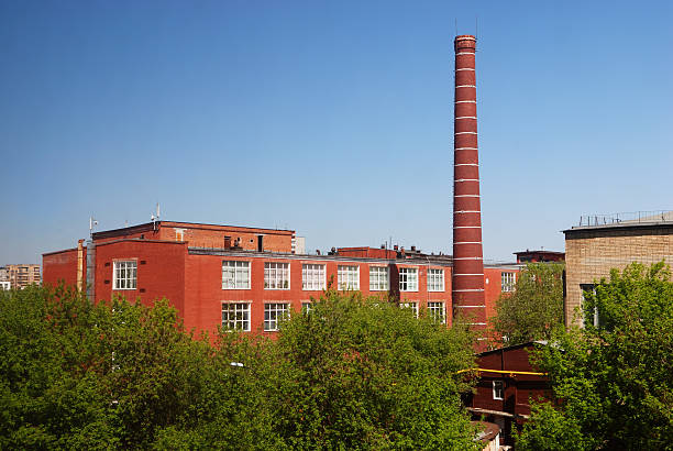 istock Old factory with chimney 176810979