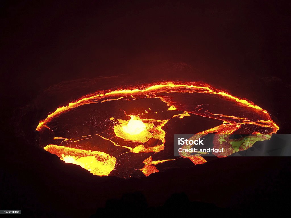 Erta Ale Volcano "Ethiopia, volcano erta Ale" Afar Triangle Stock Photo