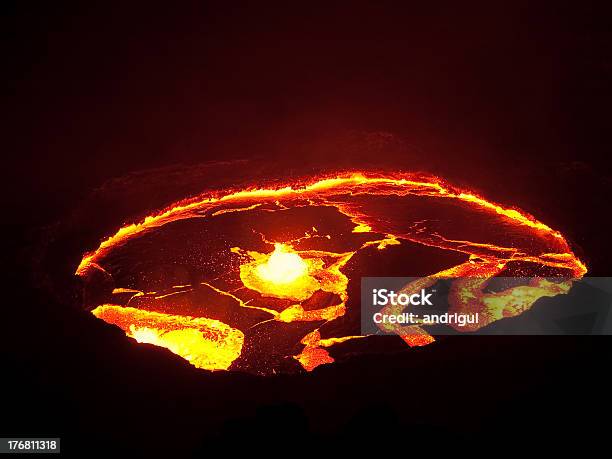 Erta Ale Volcano Stock Photo - Download Image Now - Afar Triangle, Africa, Black Background