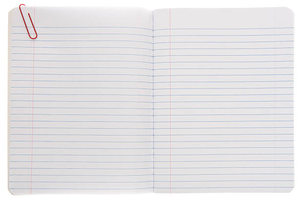 istock Blank Rulled Composition Book Open, Copy Space, Isolated on Whie 176811902