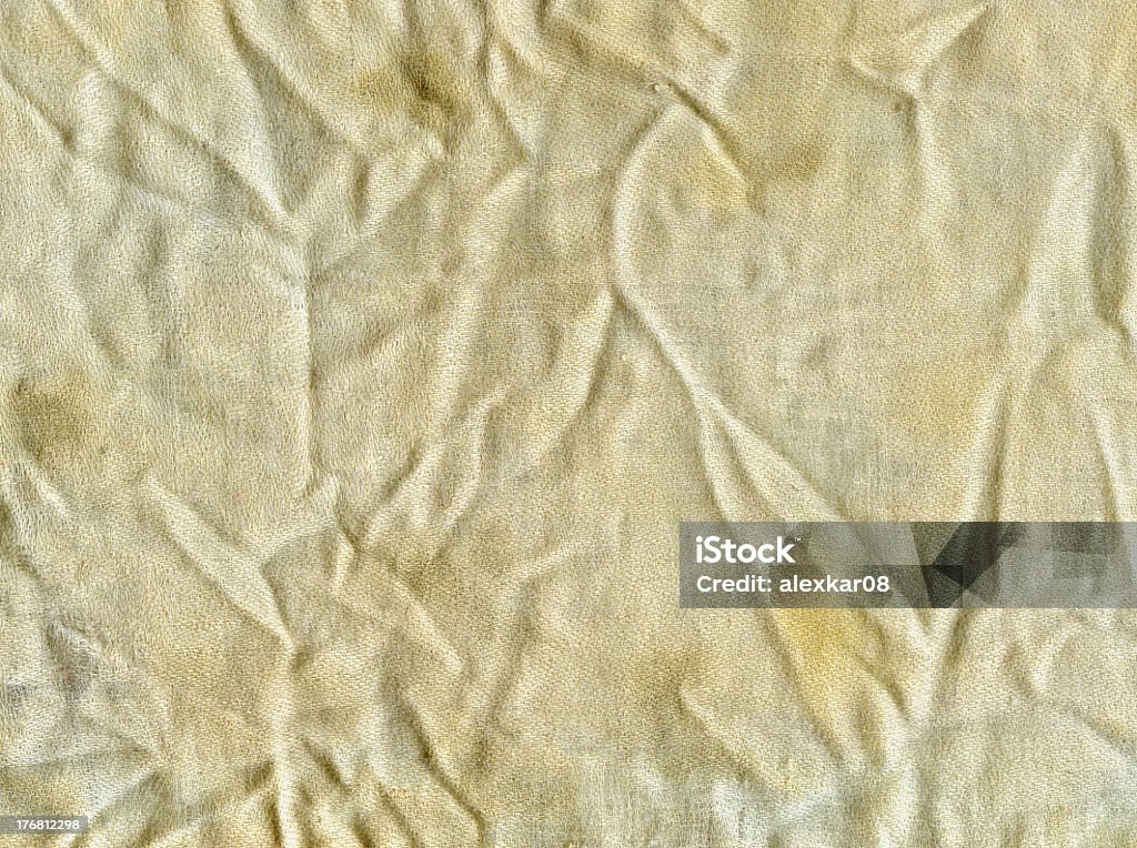 Crumpled fabric Natural linen striped crumpled ctained textured canvas Abstract Stock Photo