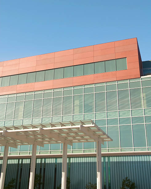 istock Very Modern Glass and  Stone Veneer Building 176812345