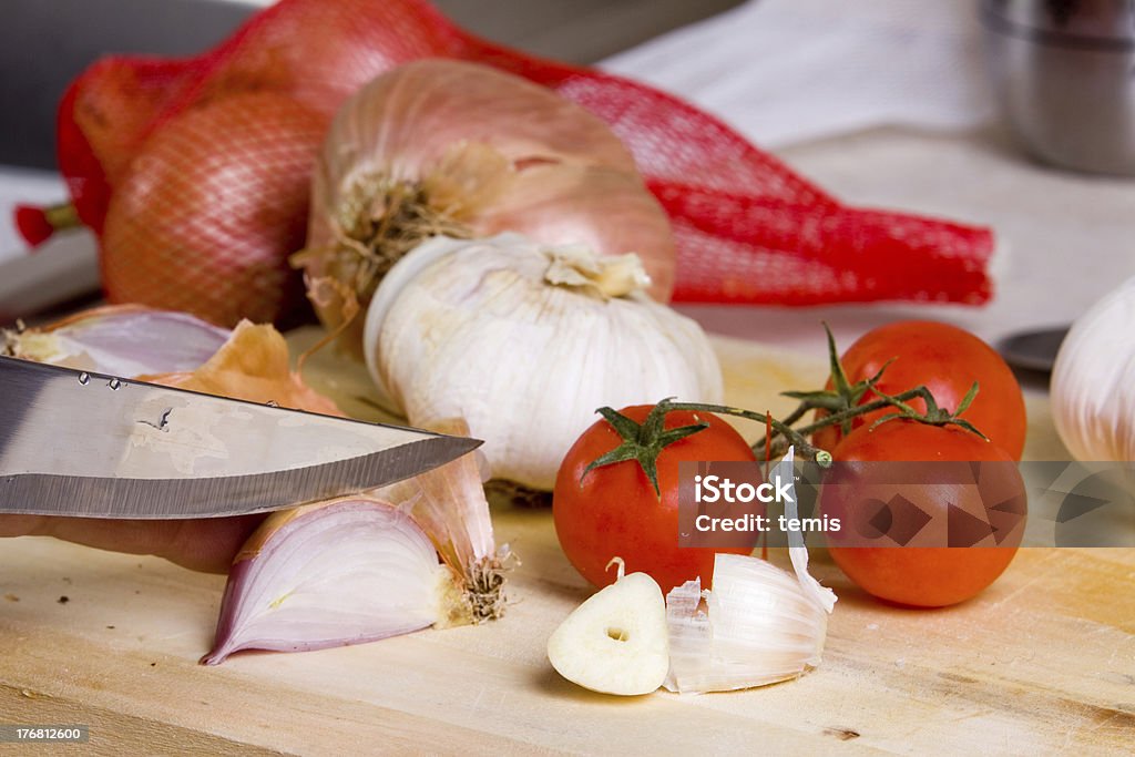 Placa de pescado - Foto de stock de Ajo libre de derechos