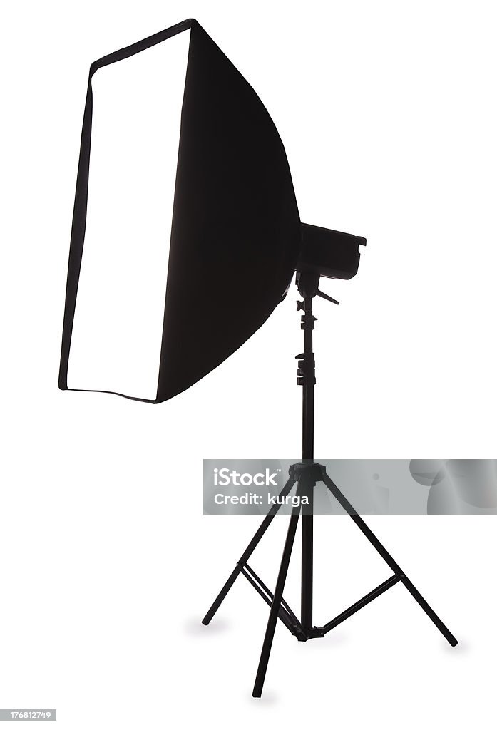 Studio avec softbox STROBOSCOPIQUE, isolé sur le blanc - Photo de Accessoire libre de droits