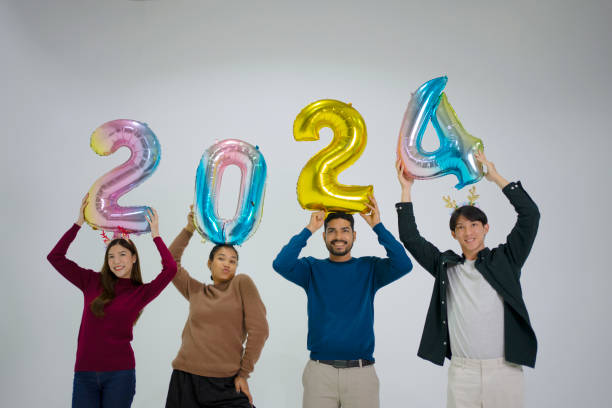 istock Friends celebration for new year 2024. 1768134313