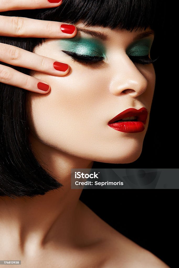 Роскошные модели с ретро гламур макияж, bob Причёска - Стоковые фото Блестящий роялти-фри