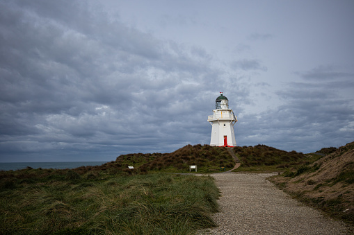 Waipapa Point Lighthouse, South Island of New Zealand, near its southernmost point