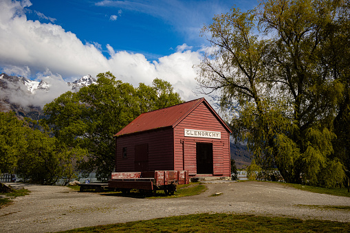 The Red Shed at Glenorchy, New Zealand, a local landmark