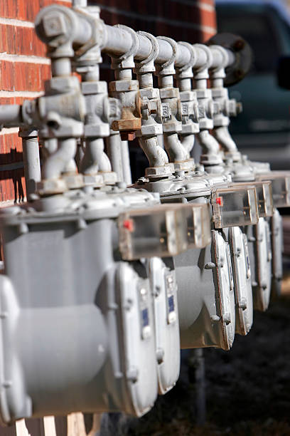 istock Row of Utitlity Meters (tall) 176814951