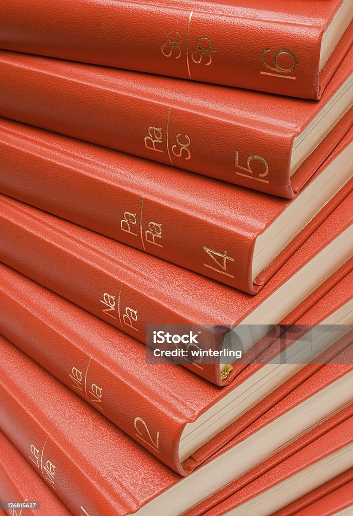 Vermelhos livros empilhados - Royalty-free Antigo Foto de stock