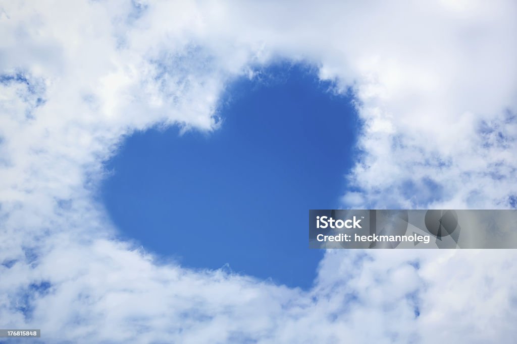 Heart from cloud in the blue sky Abstract Stock Photo