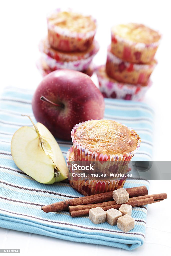 fruity muffins apple and cinnamon muffins - sweet food Apple - Fruit Stock Photo