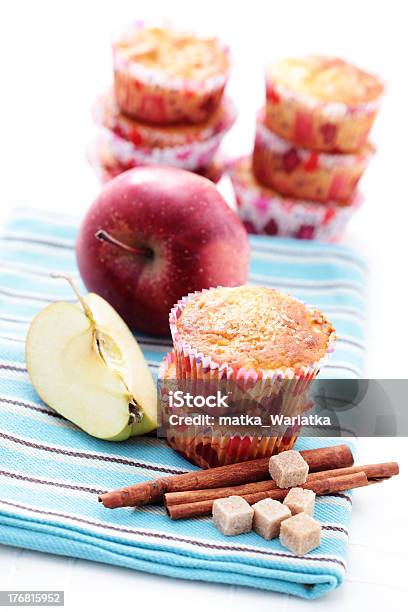 Fruity Muffins Stock Photo - Download Image Now - Apple - Fruit, Baked Pastry Item, Brown Sugar