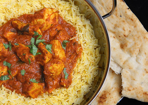 istock Indian Chicken Curry with Rice & Naan 176815956