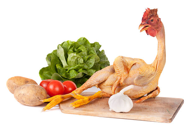 kurczak i warzywa - meat raw animal skin naked zdjęcia i obrazy z banku zdjęć
