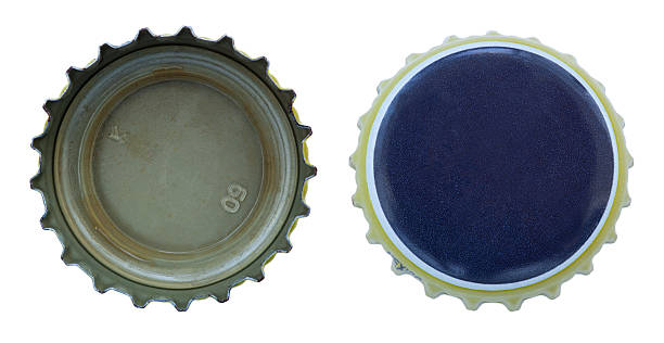 istock Isolated Blue and Yellow Metal Caps 176816479