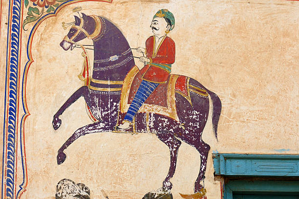 istock India - Mandawa  fresco on wall 176816533