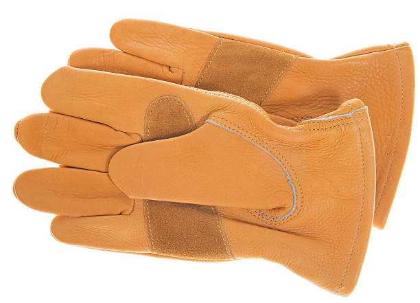 istock New Leather Work Gloves, Isolated on White 176816648
