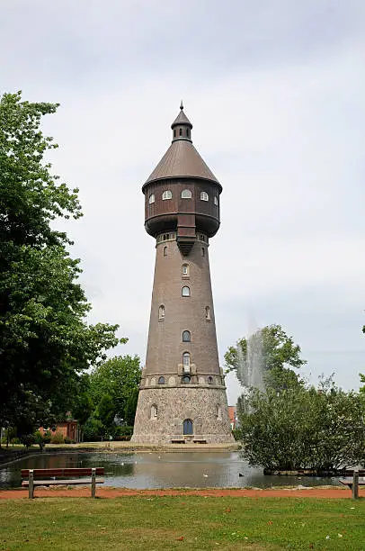 "Water tower in Heide, Germany"