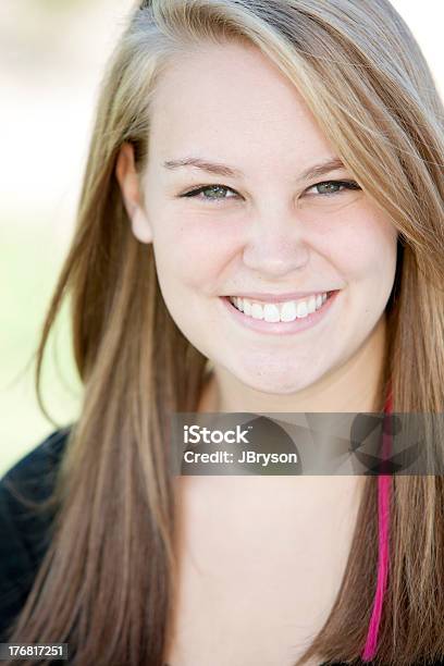 Real People Head Shoulders Smiling Caucasian Teenage Girl Stock Photo - Download Image Now
