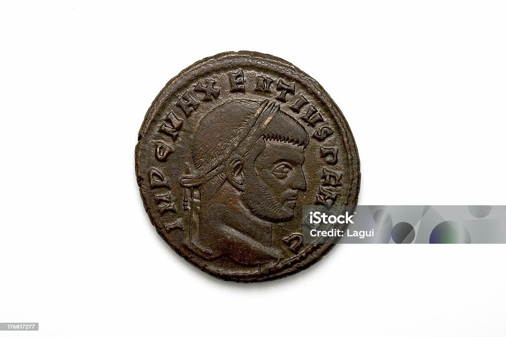 Maxentius Pièce de monnaie romaine - Photo de Affaires libre de droits