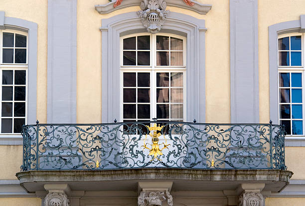 Antique balcony with Flowers.