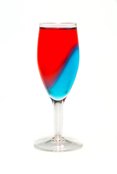 Red and blue cocktail stock photo