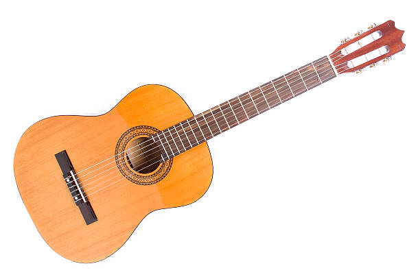 istock Acoustic guitar on white background 176817912