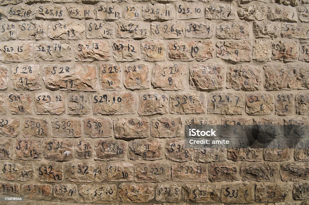 Wall With Numbers Reconstructed Wall With Numbers Stock Photo - Download Image Now ...