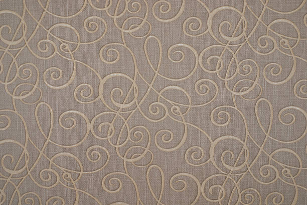 istock Gray and beige paper floral pattern 176819562