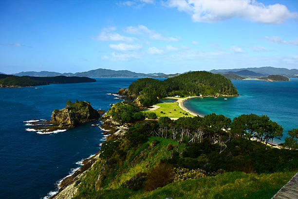 Bay of Islands in New Zealand pure nature bay of islands new zealand stock pictures, royalty-free photos & images