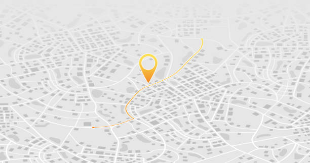 istock Abstract isometric location tracks dashboard. Track navigation pins on street maps, navigate mapping, locate position pin. Futuristic travel map or location navigator vector. Gps tracking map. 1768217050