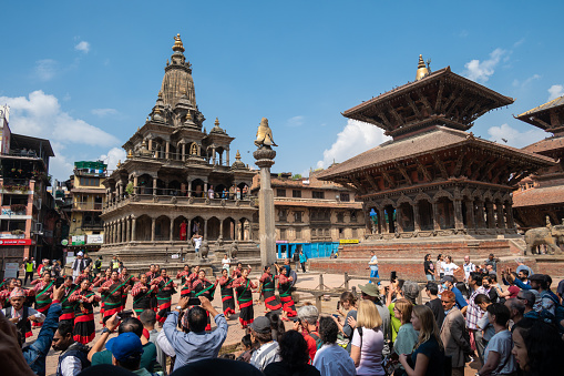 Kathmandu, Nepal : October-14-2023 : Dashain, also known as Vijaya Dashami, is Nepal's grandest and most widely celebrated festival.