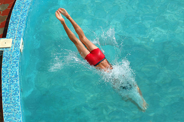 istock Man swimming in water 176822289
