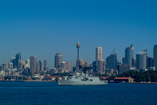 Naval Vessel in Sydney Harbor
