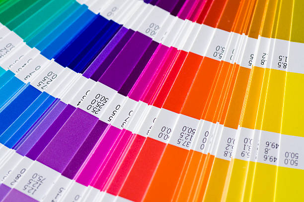 pantone - color swatch book printing press color image 뉴스 사진 이미지